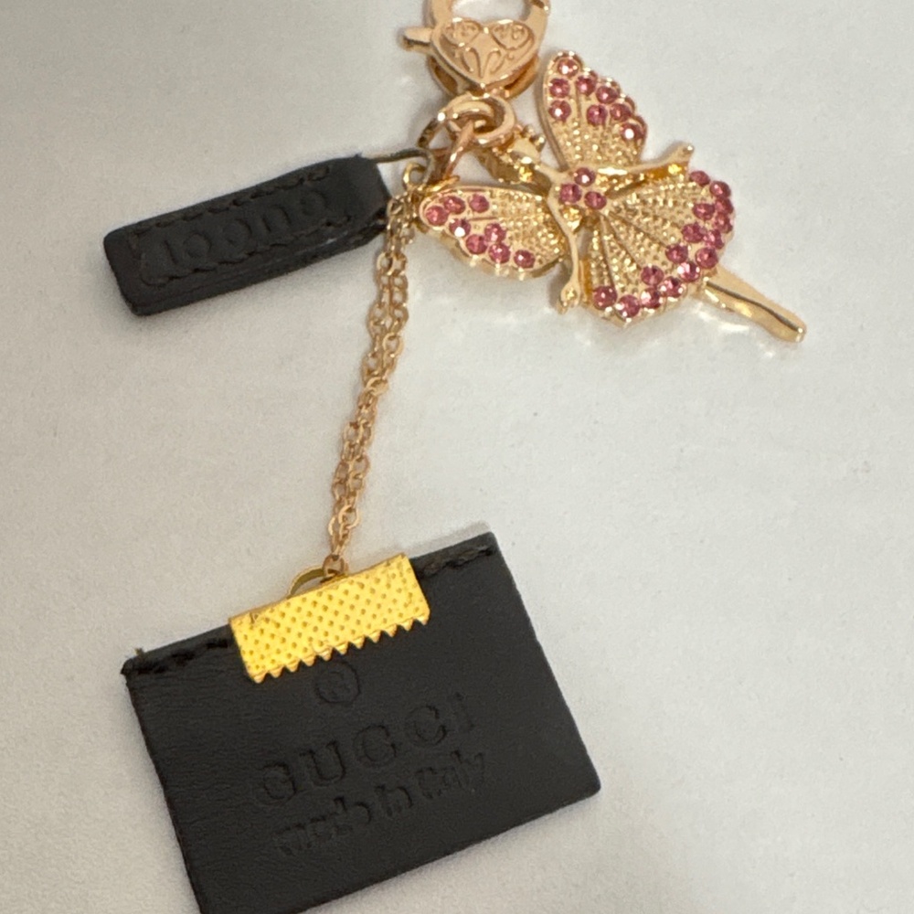 Upcycled Gucci Tag Keychain